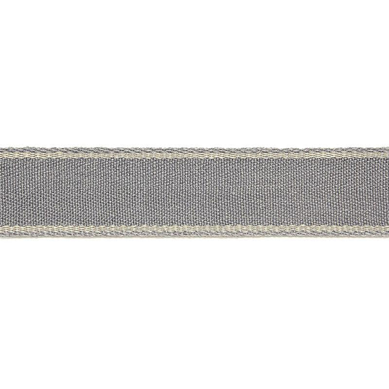 Rene Linen Tape Zinc 65571 by Schumacher Trim Au Naturel - Fabric Carolina -