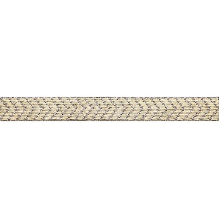 Francoise Linen Braid Greige 65581 by Schumacher Designer Trim Au Naturel - Swanky Fabrics -