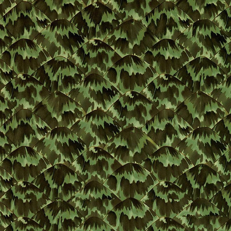 Tortoise Amazon 5007451 by Schumacher Designer Wallpaper Celerie Kemble 27.0" - Swanky Fabrics -
