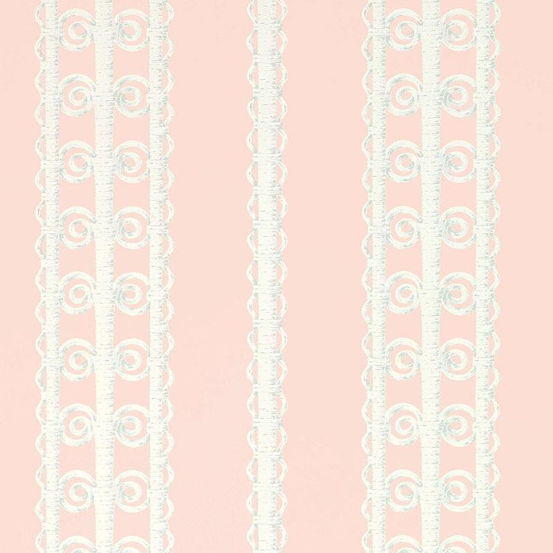 Wicker Stripe Frangipani 5007721 by Schumacher Wallpaper Celerie Kemble 13.5" - Fabric Carolina -