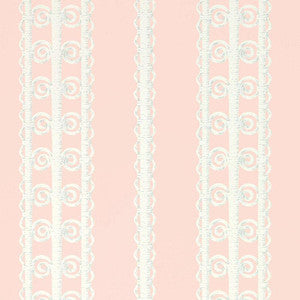 Wicker Stripe Frangipani 5007721 by Schumacher Wallpaper