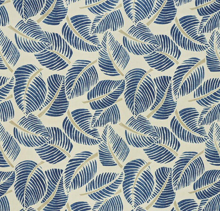 Costa Rica Indigo 176191 by Schumacher Designer Fabric Good Vibrations 55.0" - Swanky Fabrics -