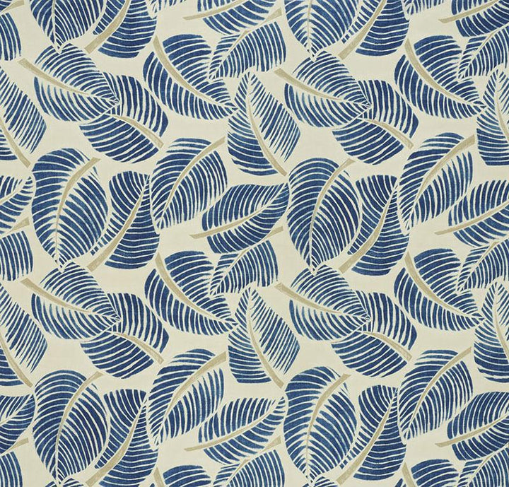 Costa Rica Indigo 176191 by Schumacher Fabric Good Vibrations 55.0" - Fabric Carolina -