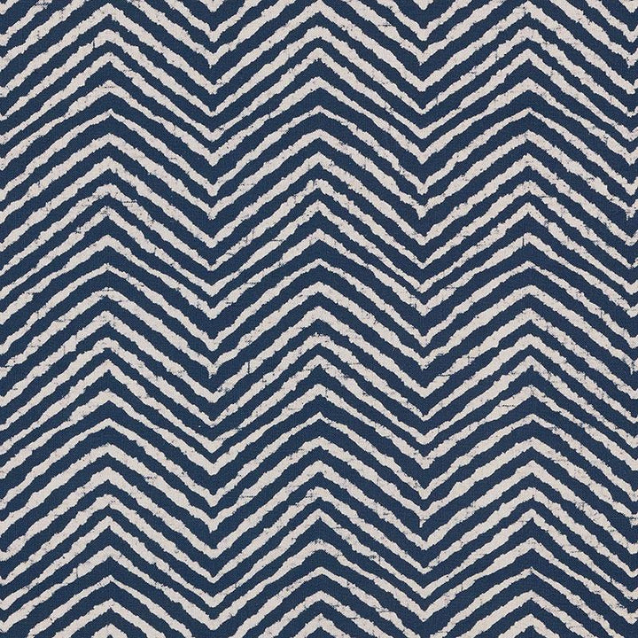 Moka Indigo 176331 by Schumacher Fabric Tribal Chic 6.5" - Fabric Carolina -