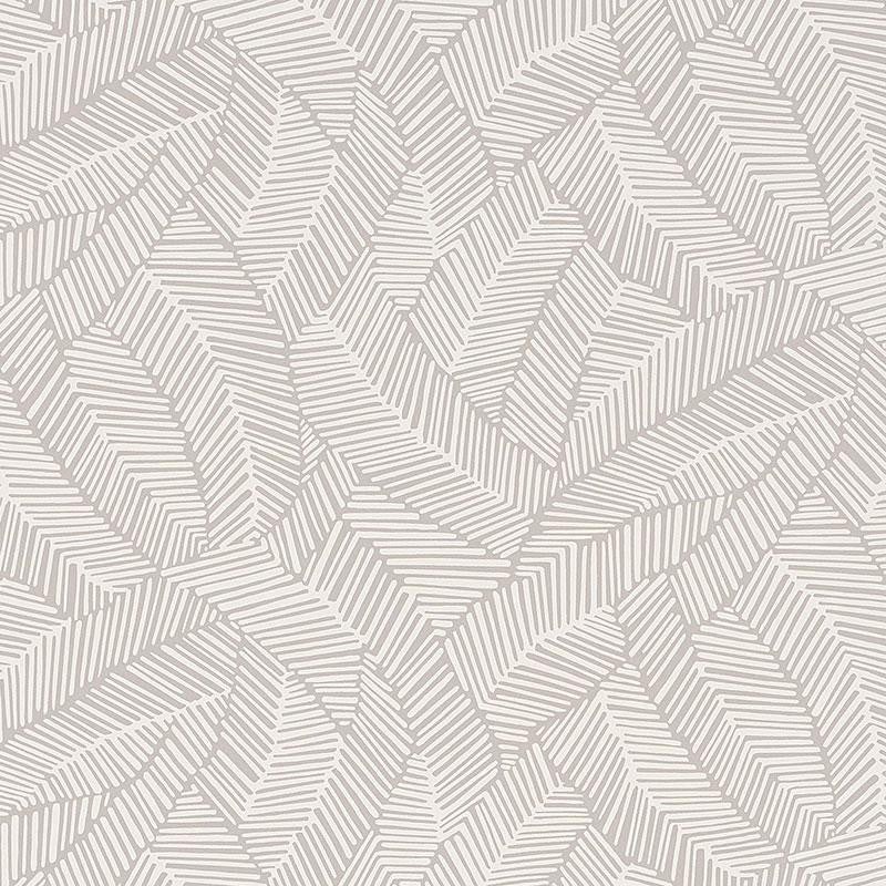 Abstract Leaf Dove 5007531 by Schumacher Designer Wallpaper Drawn From Nature 27.0" - Swanky Fabrics -