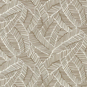 Abstract Leaf Mocha 5007532 by Schumacher Wallpaper