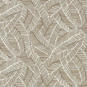 Abstract Leaf Mocha 5007532 by Schumacher Wallpaper