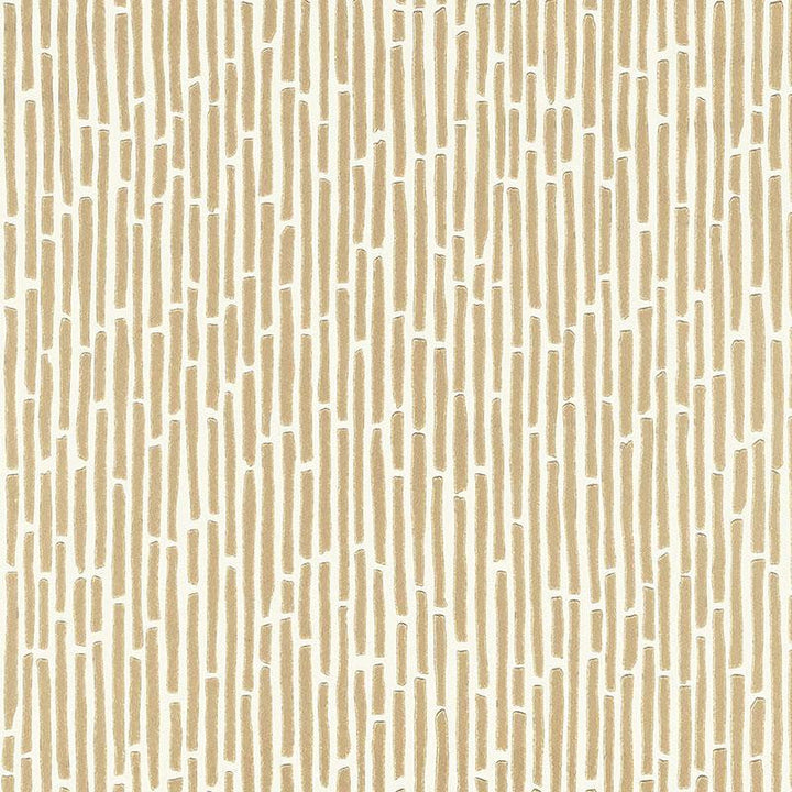 Bamboo Gold 5007521 by Schumacher Designer Wallpaper Drawn From Nature 20.5" - Swanky Fabrics -