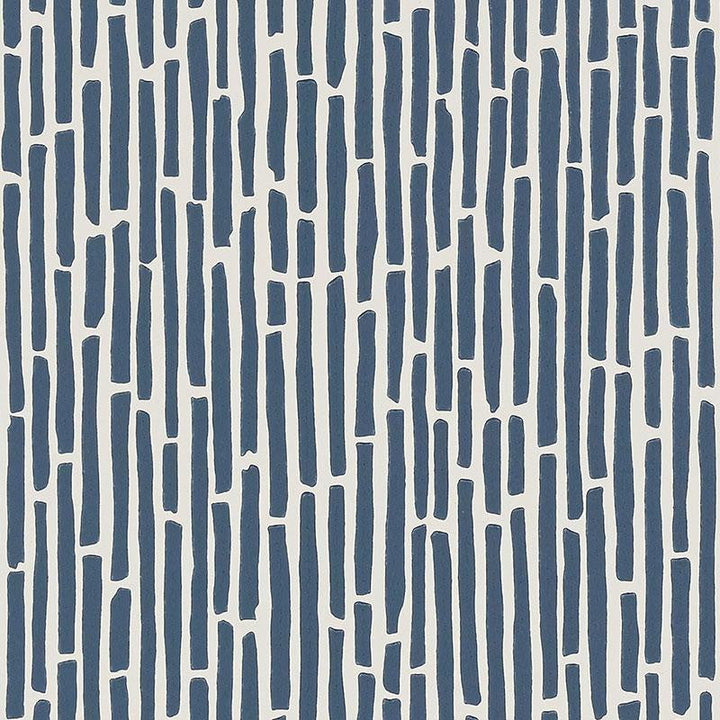 Bamboo Marine 5007523 by Schumacher Designer Wallpaper Drawn From Nature 20.5" - Swanky Fabrics -