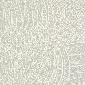 Featherfest Smoke 5007560 by Schumacher Wallpaper