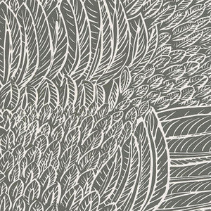Featherfest Slate 5007564 by Schumacher Wallpaper