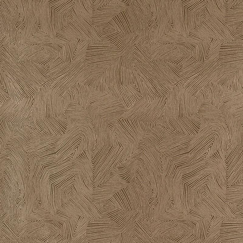Labyrinth Metallic Espresso 5007771 by Schumacher Wallpaper Drawn From Nature 13.5" - Fabric Carolina -