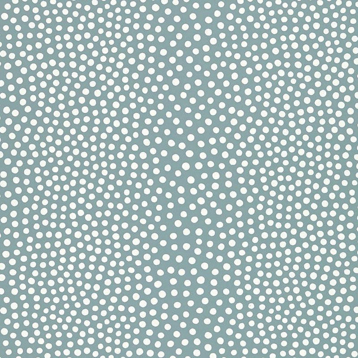 Raindots Slate Blue 5007502 by Schumacher Designer Wallpaper Drawn From Nature 9.0" - Swanky Fabrics -