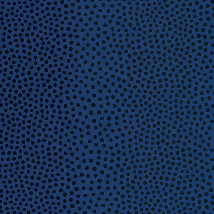 Raindots Marine Noir 5007504 by Schumacher Designer Wallpaper Drawn From Nature 9.0" - Swanky Fabrics -