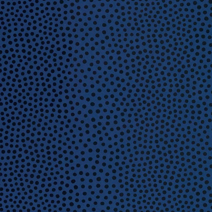 Raindots Marine Noir 5007504 by Schumacher Wallpaper Drawn From Nature 9.0" - Fabric Carolina -
