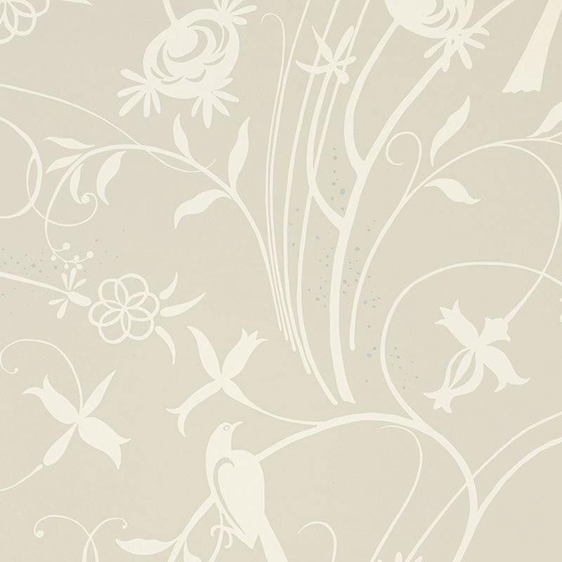 Sky Meadow Linen 5007620 by Schumacher Designer Wallpaper Drawn From Nature 27.0" - Swanky Fabrics -