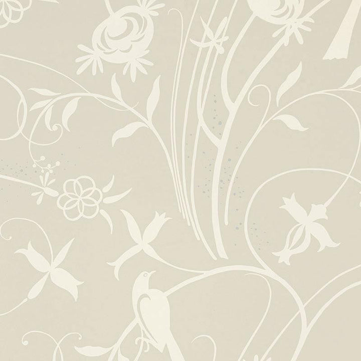 Sky Meadow Linen 5007620 by Schumacher Designer Wallpaper Drawn From Nature 27.0" - Swanky Fabrics -
