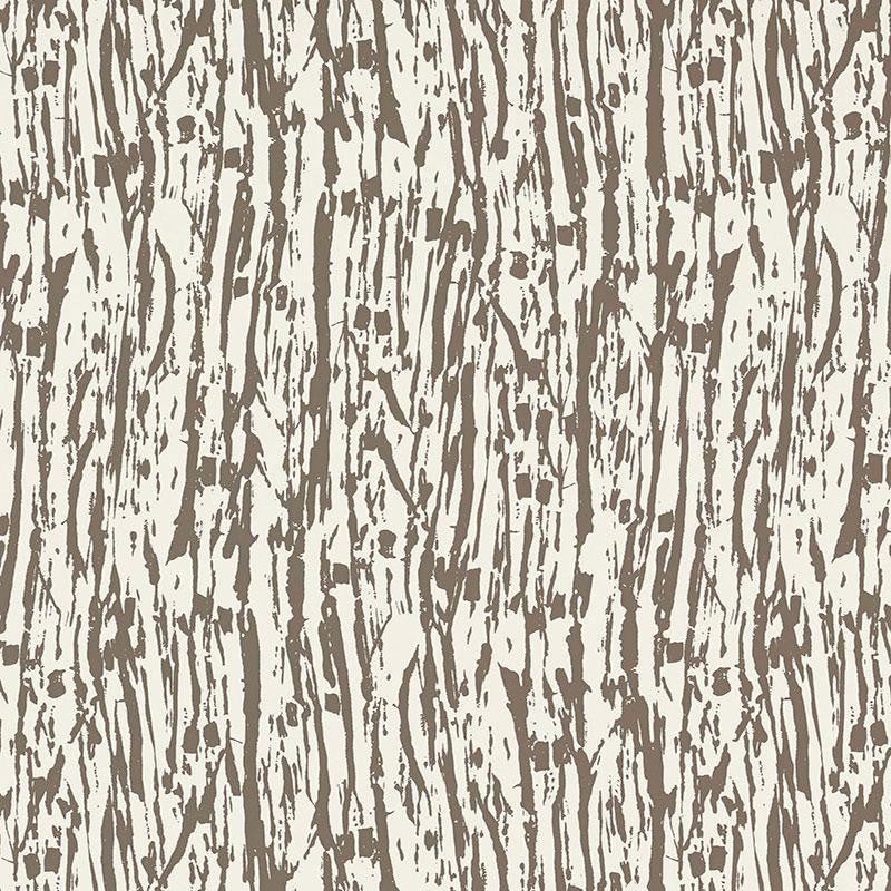 Tree Texture Mocha 5007472 by Schumacher Wallpaper Drawn From Nature - Fabric Carolina -