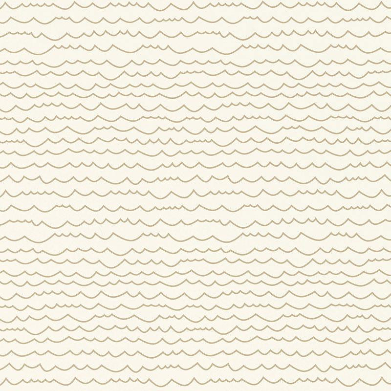 Waves Sand 5007460 by Schumacher Wallpaper Drawn From Nature 27.0" - Fabric Carolina -