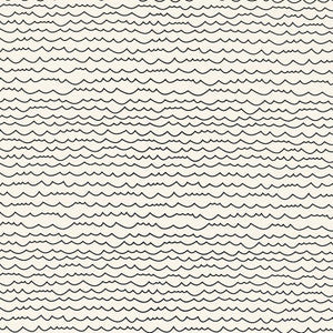 Waves Black & White 5007461 by Schumacher Wallpaper