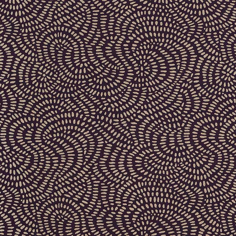 Whirlpool Black Plum 5007484 by Schumacher Designer Wallpaper The Smart Set 9.0" - Swanky Fabrics -