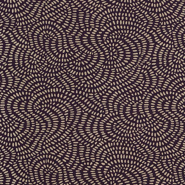 Whirlpool Black Plum 5007484 by Schumacher Designer Wallpaper The Smart Set 9.0" - Swanky Fabrics -