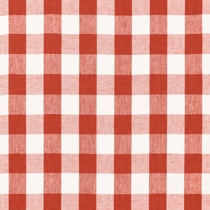 Key West Check Persimmon 68012 by Schumacher Fabric Calypso 4.12" - Fabric Carolina -