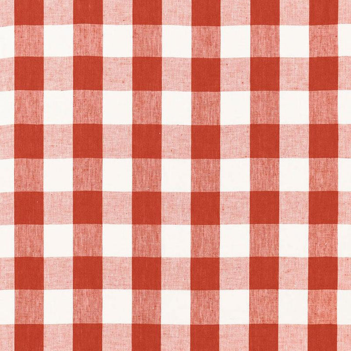 Key West Check Persimmon 68012 by Schumacher Fabric Calypso 4.12" - Fabric Carolina -