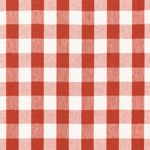 Key West Check Persimmon 68012 by Schumacher Fabric