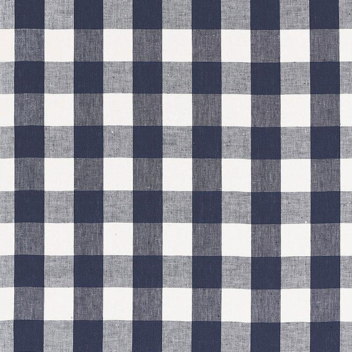 Key West Check Navy 68015 by Schumacher Fabric Calypso 4.12" - Fabric Carolina -