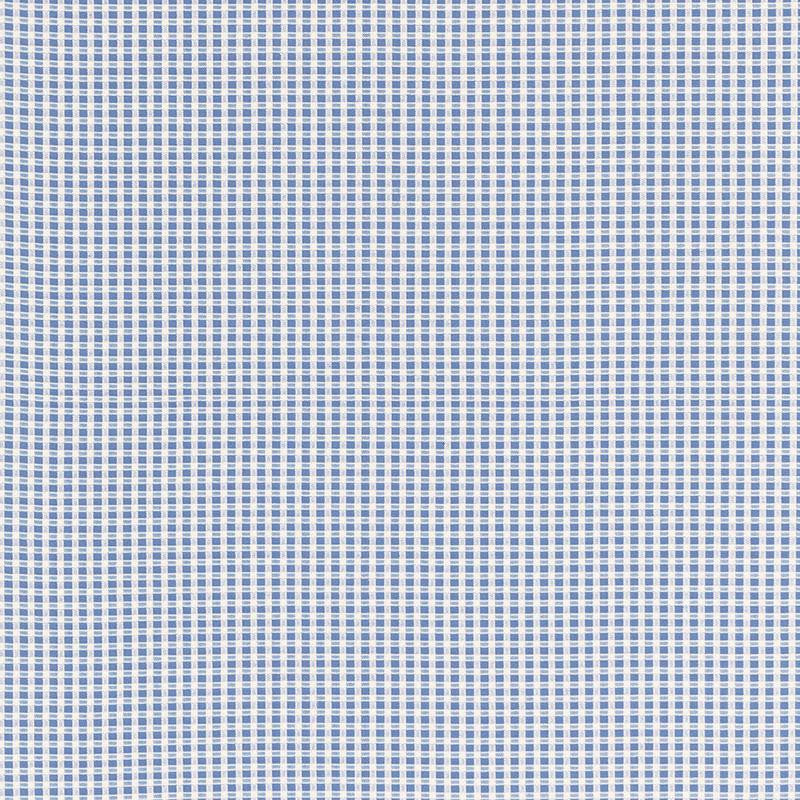 Aruba Check Cornflower 68041 by Schumacher Designer Fabric Calypso - Swanky Fabrics -