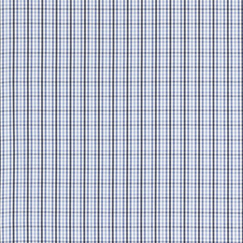 Bahama Check Cornflower 68052 by Schumacher Fabric Calypso 1.38" - Fabric Carolina -