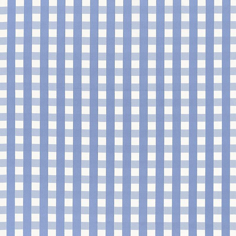 Bermuda Check Cornflower 68064 by Schumacher Designer Fabric Calypso 1.75" - Swanky Fabrics -
