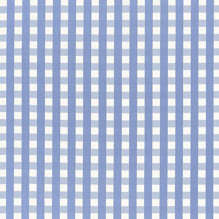Bermuda Check Cornflower 68064 by Schumacher Designer Fabric Calypso 1.75" - Swanky Fabrics -