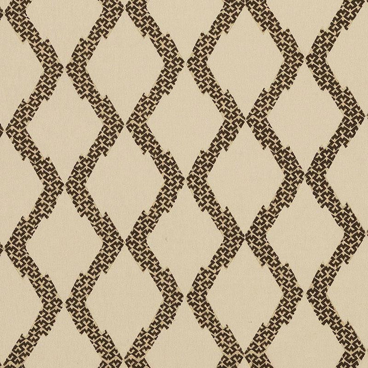 Topi Appliqu Natural 69990 by Schumacher Designer Fabric Tribal Chic 6.5" - Swanky Fabrics -