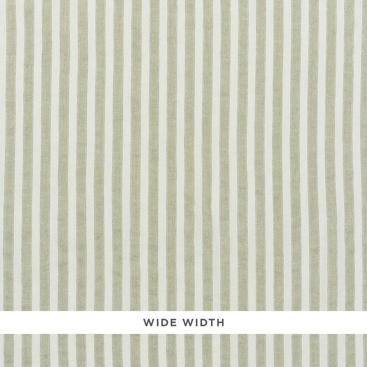 Regatta Linen Stripe Sheer Sage 70034 by Schumacher Fabric Essentials: Sheers & Casements - Fabric Carolina -