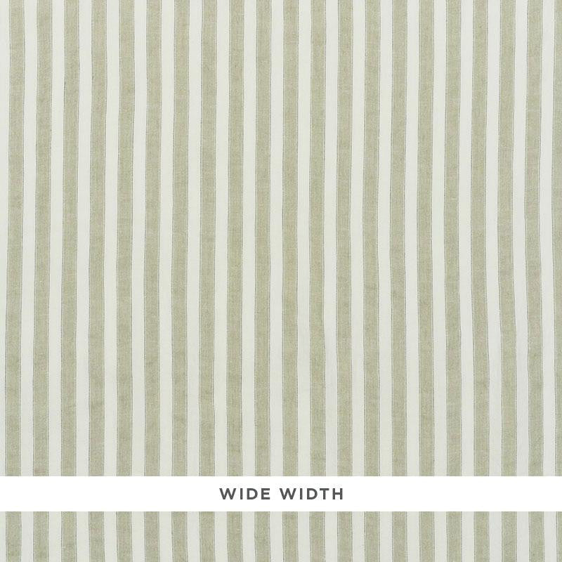 Regatta Linen Stripe Sheer Sage 70034 by Schumacher Designer Fabric Essentials: Sheers & Casements - Swanky Fabrics -