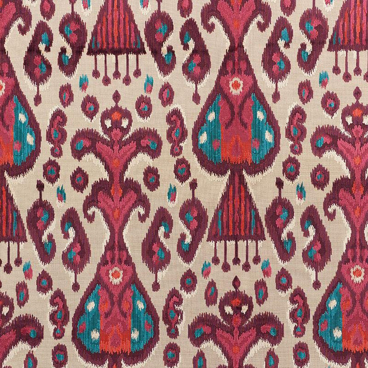Tabriz Ikat Velvet Aubergine 73931 by Schumacher Fabric Cut & Patterned Velvets 27.0" - Fabric Carolina -