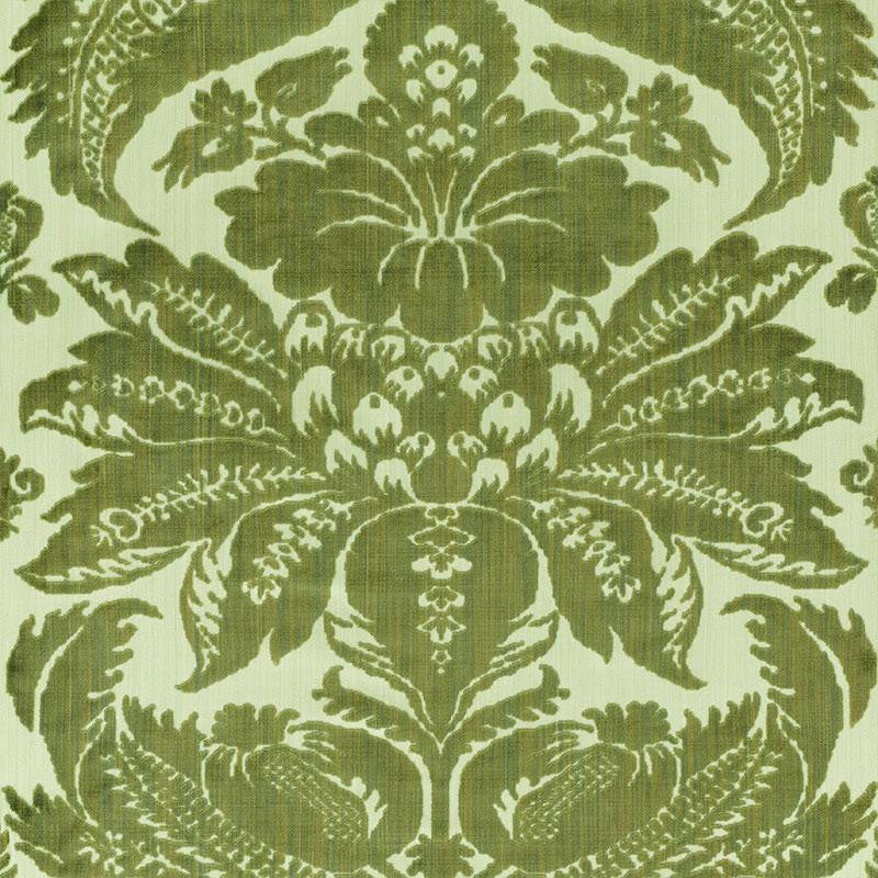 Pavia Silk Velvet Olivine 73980 by Schumacher Fabric Cut & Patterned Velvets 25.5" - Fabric Carolina -