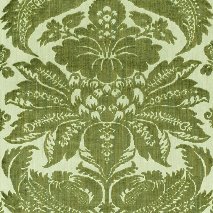 Pavia Silk Velvet Olivine 73980 by Schumacher Fabric Cut & Patterned Velvets 25.5" - Fabric Carolina -