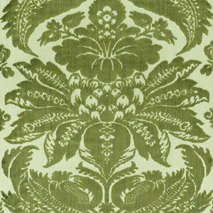 Pavia Silk Velvet Olivine 73980 by Schumacher Fabric