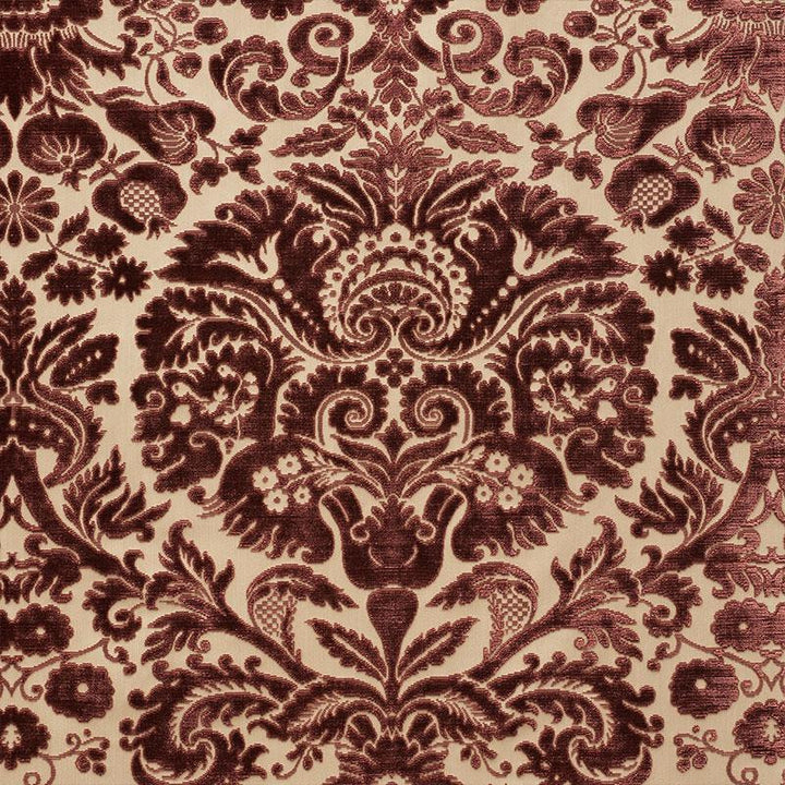 Morimont Velvet Rosewood 74072 by Schumacher Fabric Cut & Patterned Velvets 27.0" - Fabric Carolina -