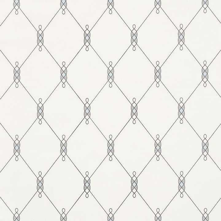 Diso Blue 5009230 by Schumacher Designer Wallpaper Aunaturel 5.5" - Swanky Fabrics -