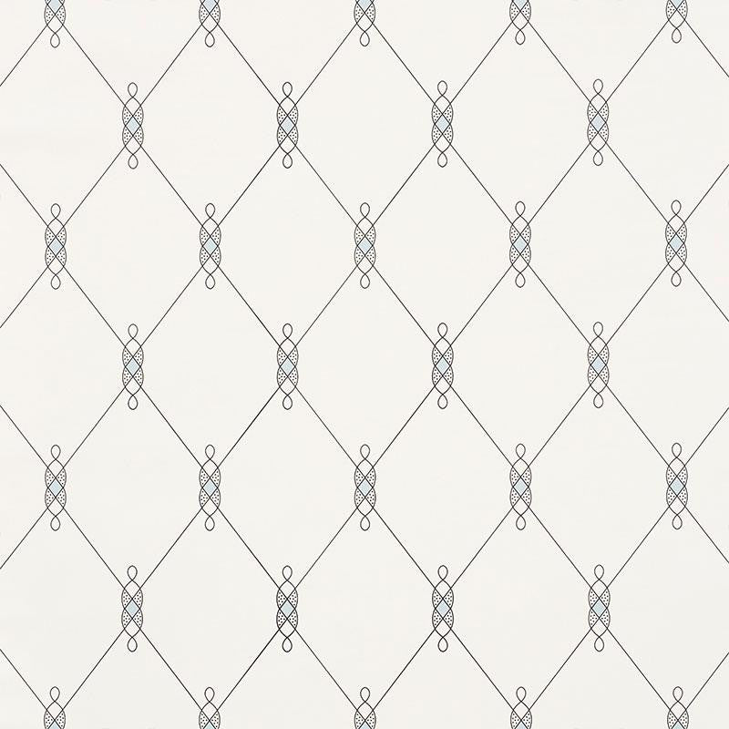 Diso Blue 5009230 by Schumacher Wallpaper Aunaturel 5.5" - Fabric Carolina -