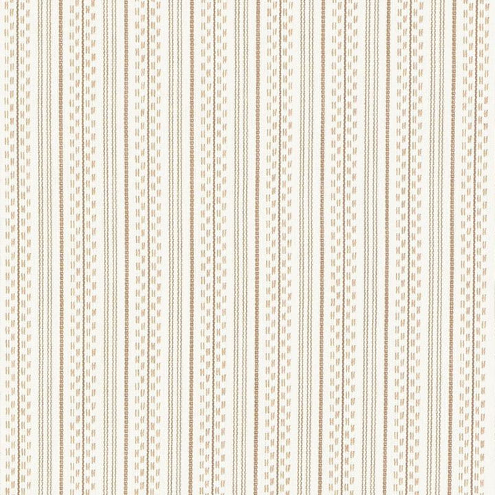 Jack Stripe Sand 71411 by Schumacher Designer Fabric Essentials: Stripes 1.12" - Swanky Fabrics -