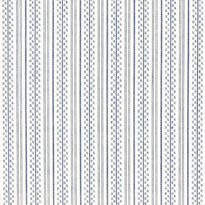Jack Stripe Navy 71413 by Schumacher Fabric Essentials: Stripes 1.12" - Fabric Carolina -