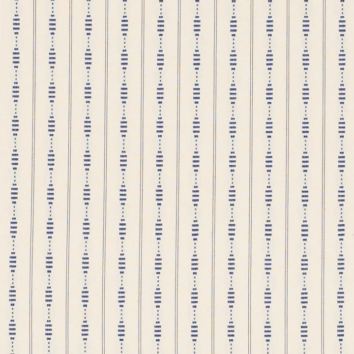 Rania Stripe Navy 71901 by Schumacher Designer Fabric Caravanne 1.5" - Swanky Fabrics -