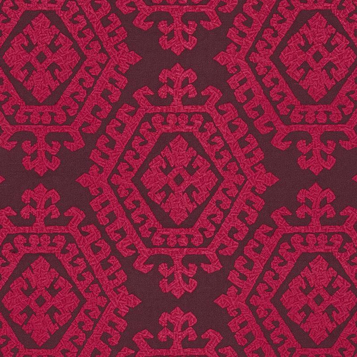 Omar Embroidery Berry 71943 by Schumacher Fabric Caravanne - Fabric Carolina -