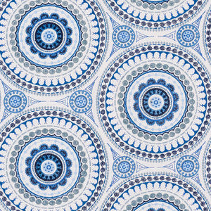 Idris Embroidery Blues 71952 by Schumacher Fabric