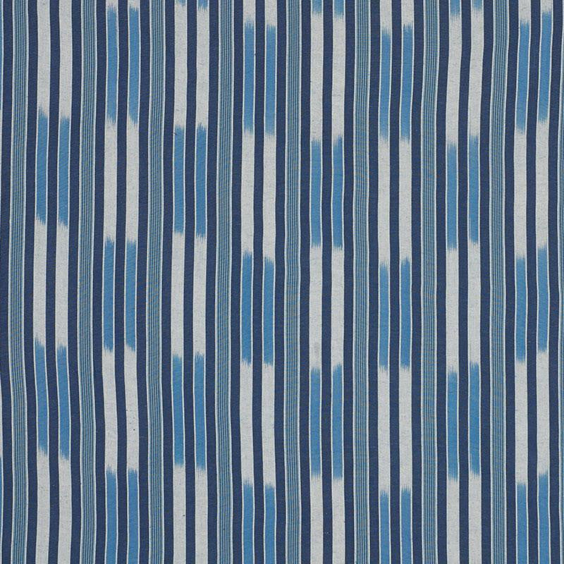 Cusco Ikat Blue 71970 by Schumacher Designer Fabric Caravanne 7.62" - Swanky Fabrics -